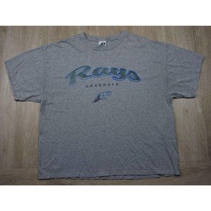 Vtg Tampa Bay Devil Rays 2002 Short Sleeve Grey T